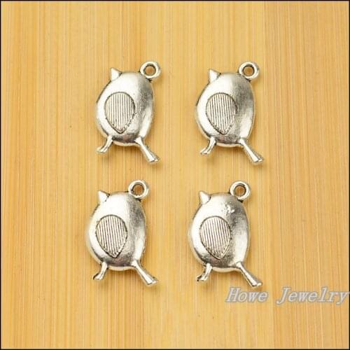 70 pcs Vintage Charms Bird Pendant Antique silver Fit Bracelets Necklace DIY Metal Jewelry Making