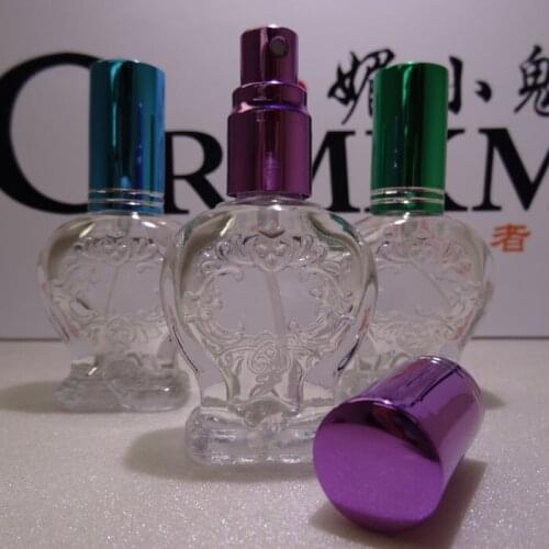 8MLVase Shape Flower Printing Spray Bottle Transparent Glass Perfume Bottle 10PCS/LOT