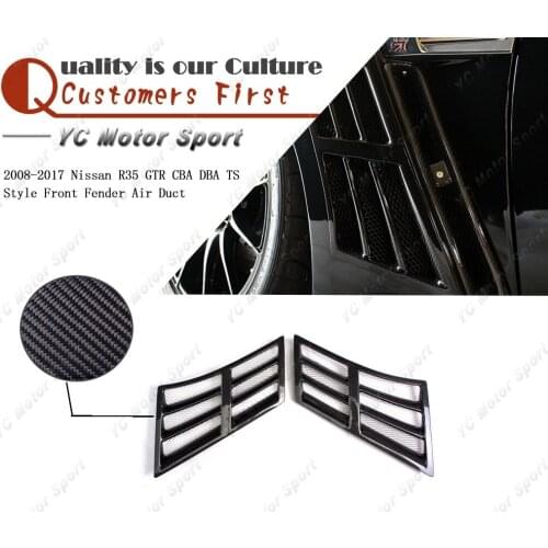 Car Accessories Carbon Fiber TS Style Front Fender Air Duct 2pcs Fit For 2008-2017 R35 GTR CBA DBA Front Fender Air Duct