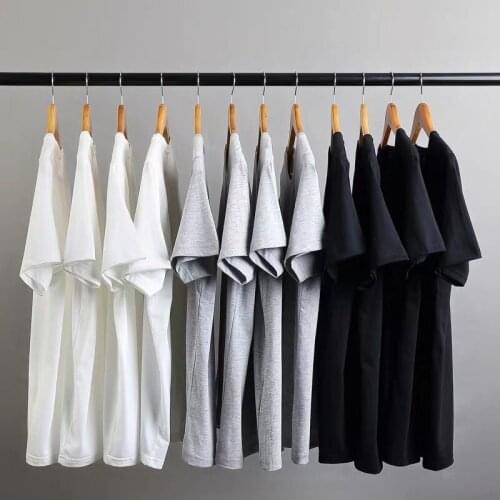 Summer Basic Tops Mens Short-sleeved T-shirts Men Students Korean Style Solid T-shirt All-match Loose Summer Wear /40