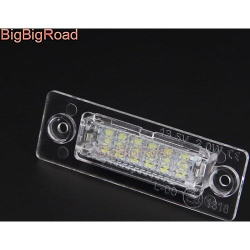 BigBigRoad For Volkswagen Passat Combi / Variant 2006~2008 Skoda Superb 2002~2008 LED Car License Plate Light Number Frame Lamp