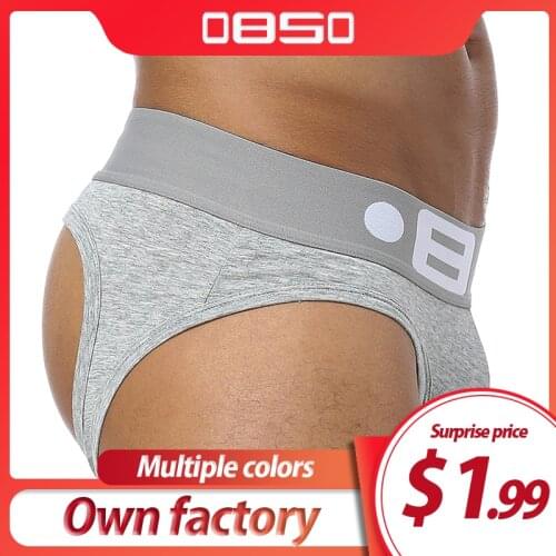 Brand Fashion hot elastic popular brand BS Underwear breathable cotton sexy gay spandex cueca hombr men underwear B0103