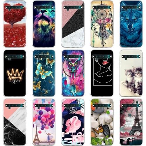 Painted Phone Case For TCL 10 Pro Case Silicone Soft TPU Cases Coque For TCL 10L 10Pro 10 L Pro Covers Bumper Shell Funda Bags