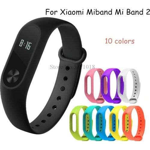 Colorful Silicone Wrist Strap Bracelet Replacement Watchband for Miband 2 For Xiaomi Mi band 2 band2 Wristbands 10 Colors