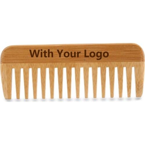 20PCS Natural Bamboo Wood Comb Wide Teeth Anti-static Head Massage Hair Care Wooden Tools Beauty Accessories
