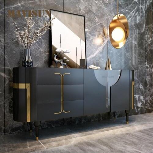 Italian Hot Sale Customized Dining Room Storage Cabinet Multifunctional Space-Saving Home Furniture Kitchen Locker With Drawers