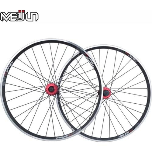 MEIJUN MTB Mountain Bike 26inch Wheelset Disc/V Brake Bicycle Wheels 32H Aluminum Alloy Ball Hub Rim Front 100MM Rear 135MM