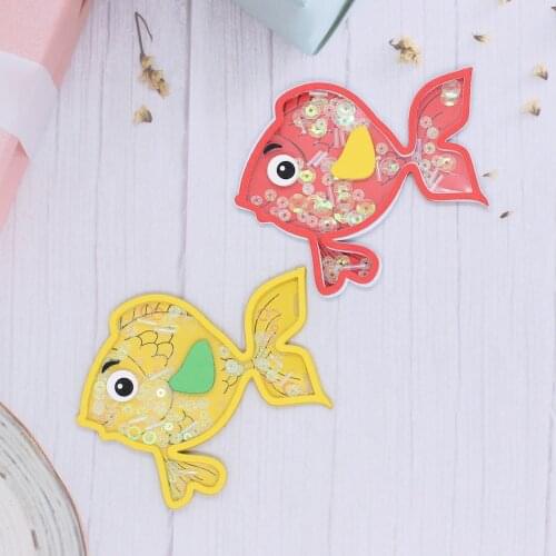 ZFPARTY Cute Goldfish Shaker Metal Cutting Dies Stencils for DIY Scrapbooking Decorative Embossing DIY Paper Card