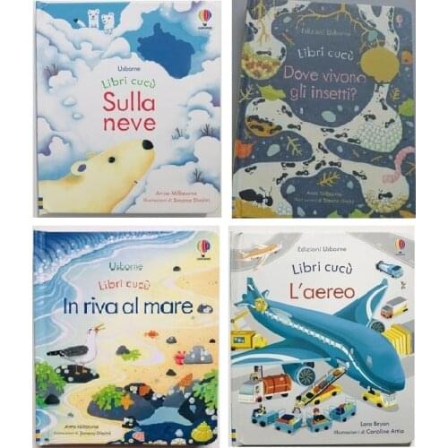 Random 2 Books Parent Child Kids Italian Book Cute Picture Usborne Popular Science Knowledge Education Cardboard Libros Age 6