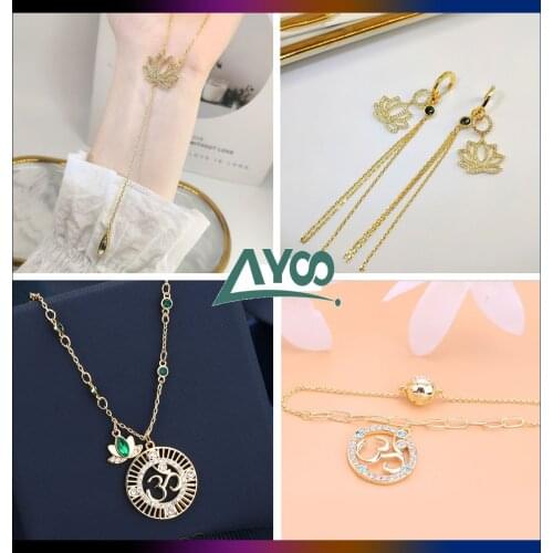 2021 SWA Fine Jewelry 1:1,Charm SYMBOL Multi Wear Lotus Necklace Earrings Bracelet Set For Women Elegant Romantic Gift With Logo