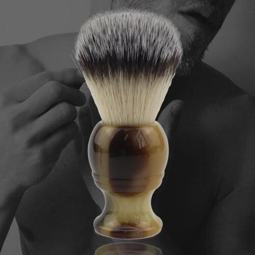 Natural resin soft bristles brush mens shaving trimming brush facial care tool, has a good hand feeling and soft hair