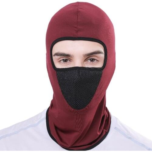Pure Color Thin Balaclava Men Women Cap Outdoor Sports Breathable Cycling Face Protection Hood Hat Beanie Ninja Headgear