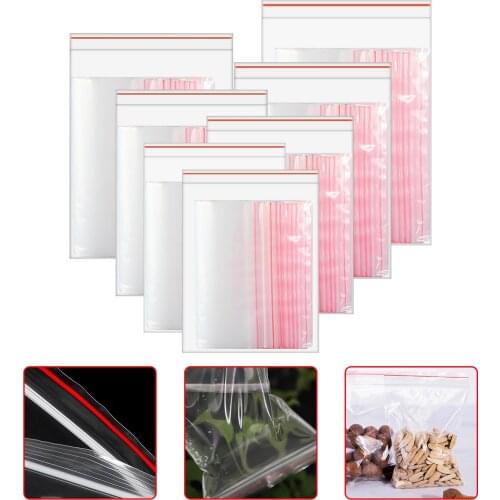 PE Transparent Ziplock Bag Rectangle Eager Gravure Occlusal Buckle Bite Technology Waterproof Moisture-Proof Food Preservation