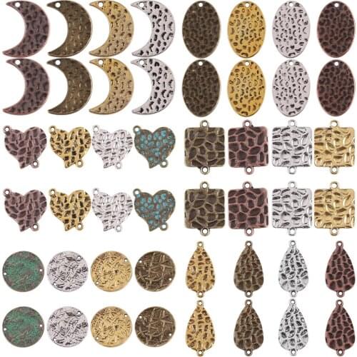 10Pcs/Lot Gold Vintage Metal Zinc Alloy Pendants With Two Hole For Jewelry Connector Making Bracelet Necklace Findings Supplies