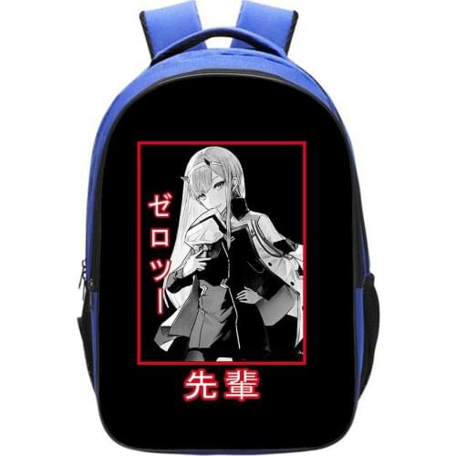Anime Darling In The Franxx Women Backpack Student Double-layer School Bag Zero Two Boys Girls Knapsack Cartoon Bookbag Mochila
