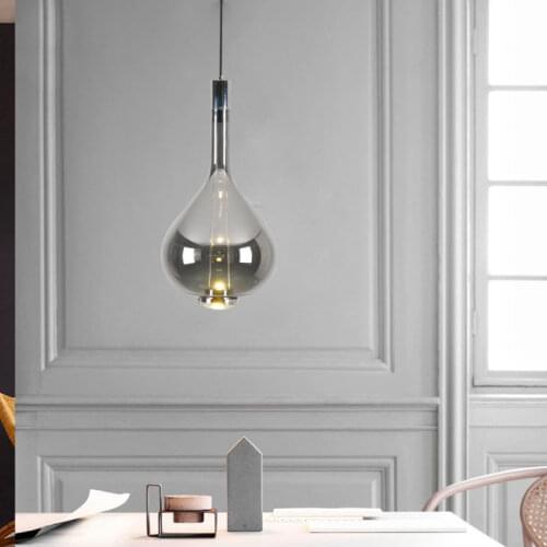 Nordic Single Head Chandelier Personality Model Room Glass Lighting Coffee Shop Tea House Restaurant Bar Decoration Lamp