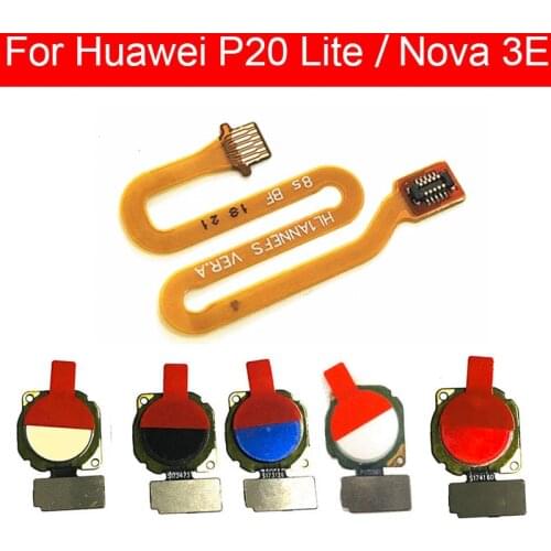 Fingerprint Sensor Scanner Connector For Huawei Nova 3E/ P20 Lite Home Button Key Touch ID Flex Cable Repair Spare Parts Test QC