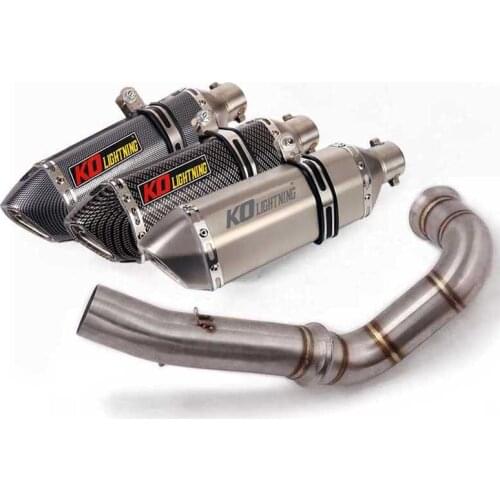 Delete Catalyst for KTM Duke 790 Motorcycle Slip-on Middle Link Tube 51MM Muffler Escape with Removable DB Killer 370MM Exhausts
