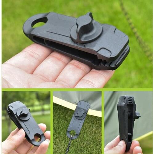10pcs Tarpaulin Clip Awning Tent Lashing Buckle Nylon Outdoor Camping Awning Hook Windproof Rope Barb Clip 8.5x2.8x2.6cm