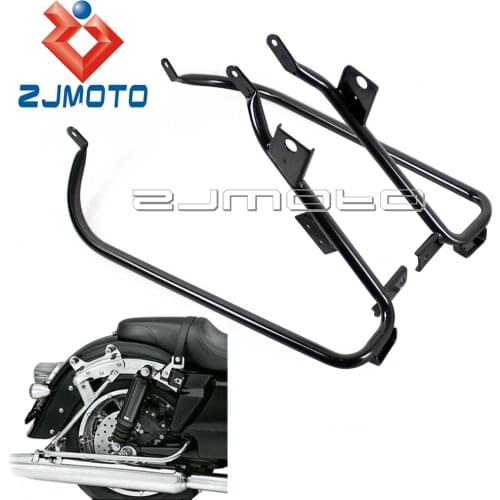 1 Set Saddlebag Guard Rails For Harley Touring Road King Road Street Glide Electra Glide 2009-2013 Saddle Bag Support Brackets