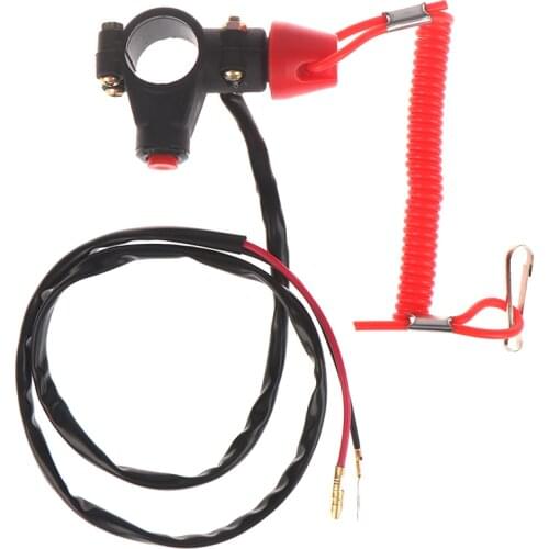 1PC ATV Motorcycle Boat Tether Lanyard Emergency Kill Stop Engine Switch Push Button for Pocket Mini Dirt Bike ATV Quad