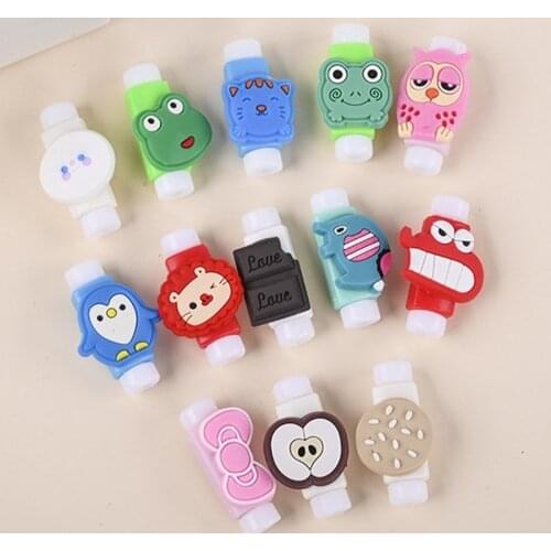 10pcs Cartoon Cable Saver Protector USB Charging Data Line Protective Cable Winder For iPhone 5s 6s Ipad mini