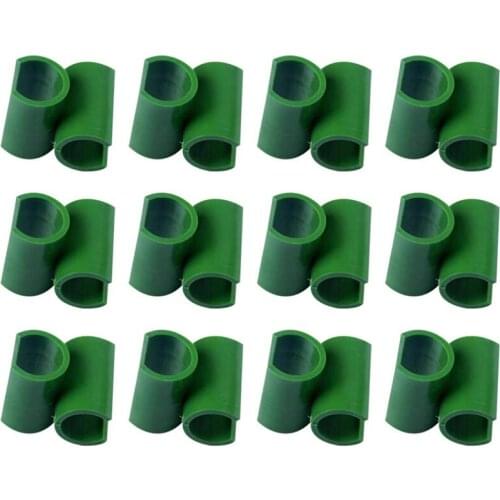 50Pcs Green Adjustable Garden Trellis Plant Connector Flower Rattan Plastic Buckle Clip 11mm