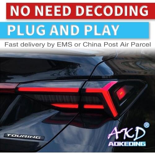 AKD tuning cars Tail lights For Toyota Avalon 2019 Taillights LED DRL Running lights Fog lights angel eyes Rear parking lights