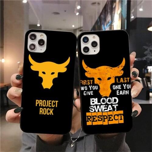UA PROJECT ROCK Phone Case for iphone 12 pro max 11 pro XS MAX 8 7 6 6S Plus X 5S SE 2020 XR case