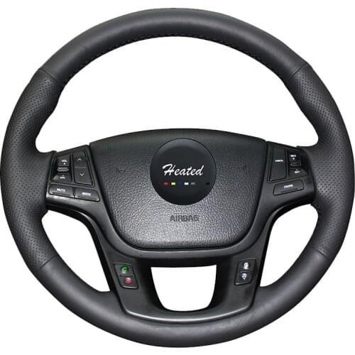 Steering Wheel Cover for Kia Sorento 2009-2014 Kia Cadenza K7 2011-2015 Microfiber leather braid on the steering wheel