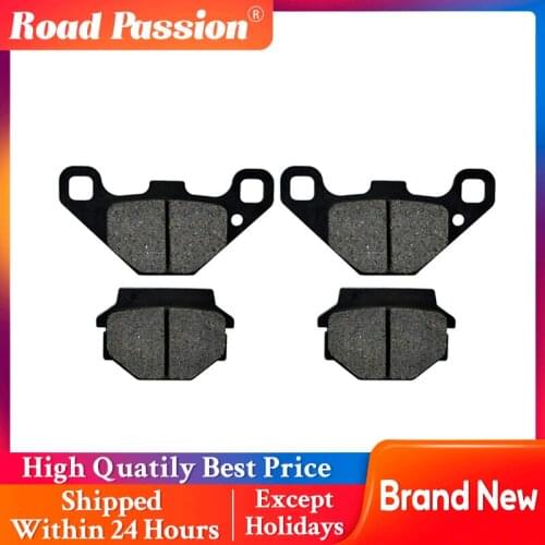 Road Passion Motorcycle Front and Rear Brake Pads For KAWASAKI KLF300 Bayou B1-B17 KX125 BJ250 Estrella KX250 KXT250 Tecate
