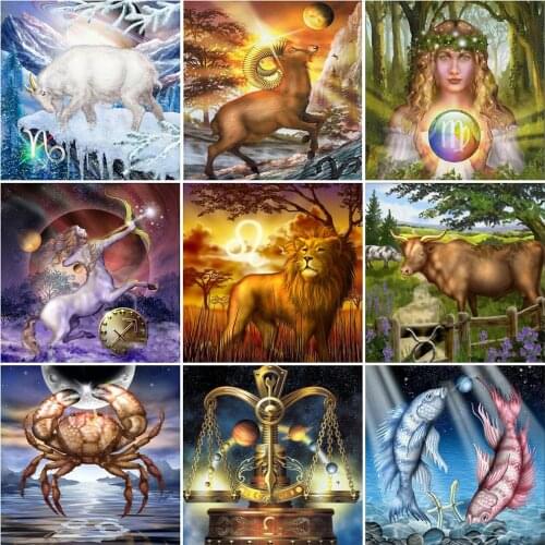 Evershine 5D DIY Diamond Embroidery Lion Diamond Painting Animal Constellation Mosaic Sale Pictures Of Rhinestones Crafts Kit