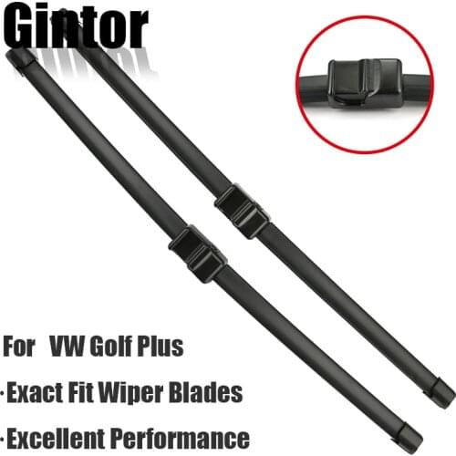 Gintor For Volkswagen Golf Plus 28"+28" R ,Fit Side Pin Arm 2005 2006 2007 2008 2009 Auto Wiper Blades Clean The Windshield