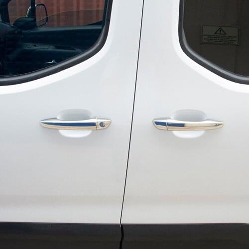 For Peugeot Rifter Chrome Door Handle 4 Door 8 Pcs. 2019 and Later. Stainless steel. ISO9001 / 2008 A + Quality Modified Design