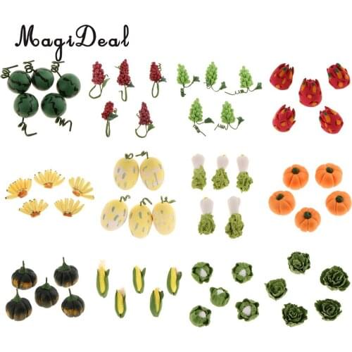 Simulation 5Pcs 1/12 Scale Cabbage Dollhouse Miniature Vegetable Fruit Food Kitchen Garden Decor Acc Children Pretend Play Toys