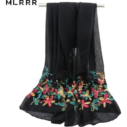 MLRRR new fashion gift quality cotton embroidery seaside travel vacation sunscreen big shawl scarf