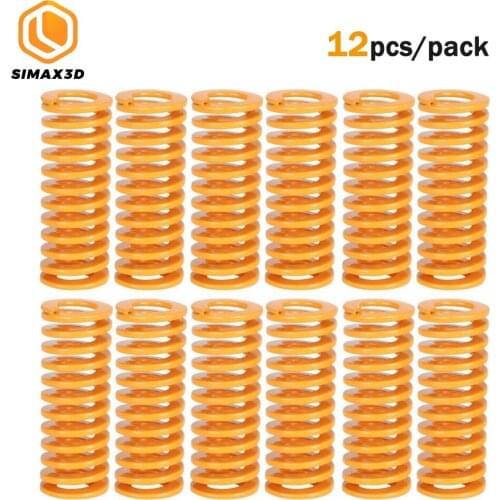 12Pcs Heated Bed Springs for MK3 CR-10 hotbed Imported Length 25mm OD 8mm ID 4mm Die Compression Load Springs 3D Printer Parts