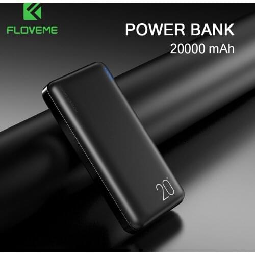 FLOVEME Power Bank 20000mAh For iPhone Portable Charger Dual USB Output Powerbank 10000mAh Bateria Externa Movil Poverbank