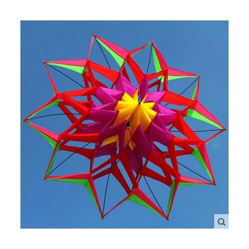 New Arrive 3D Flower Kite With Handle & Line Good Flying Factory Outlet