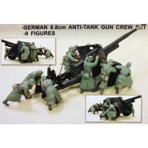 New Unassembled 1:35 ancient crew include 9 (NO anti-tank gun) Figures Resin Kit DIY Toys Unpainted kits