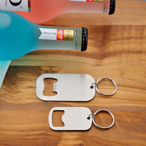Stainless Steel Bottle Opener Drink Opener Keychains Home Hotel Beer Cap Remover Bottle Opener Kitchen Tools Multi Purpose