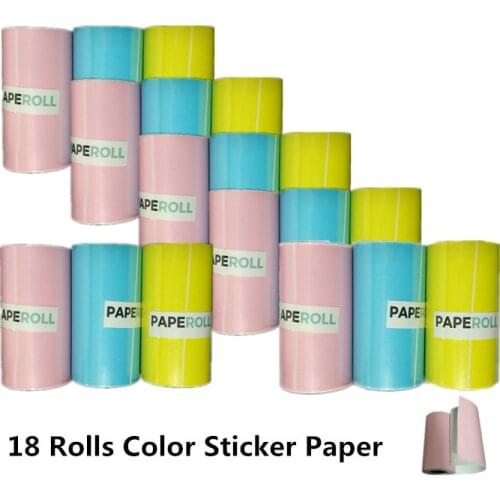GOOJPRT 18 Rolls 57x30mm Special Thermal Sticker Label Receipt Paper for 58mm A6 Peripage P6 Paperang Photo Printers Accessories