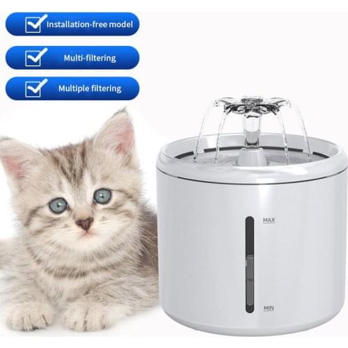 Pet Fountain Cat Water Dispenser, with Filters Healthy Automatic Drinking Fountain, for Dogs, Cats, Birds and Small Animals