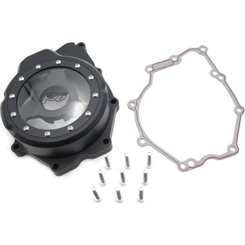 Aftermarket free shipping motorcycle parts Engine Stator cover see through for yamaha YZF-R6 2006-2013 Black left side