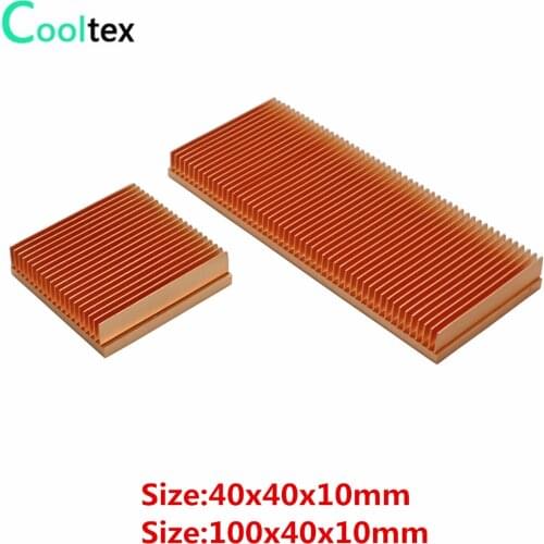 Pure Copper Heatsink Skiving Fin DIY Heat Sink Radiator Cooling Cooler For Electronic CHIP LED IC RAM heat dissipation