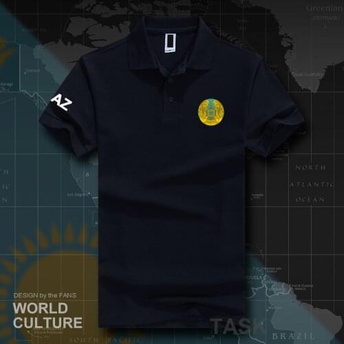Republic of Kazakhstan KAZ polo shirts men short sleeve white brands printed for country 2018 cotton nation emblem new fashion