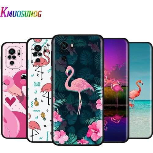 Silicone Cover pink red Flamingo For Xiaomi Redmi Note 10 10S 9T 9S 9 8T 8 7 7S 6 5A 5 4 4X 5G Pro Max Phone Case