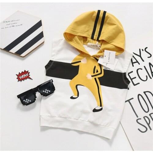 Tonytaobaby Summer New Boys and Girls Kung Fu Superstar Hooded Vest Top Toddler Girl Vest