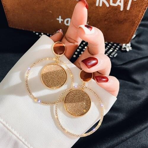 VCORM Fashion Luxury Rhinestone Heart Drop Earrings Shining Crystal Earring for Women Gold Silver Color Bridal Earrings Jewelry