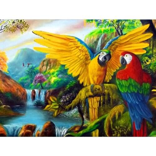 Diamond Embroidery parrot Handmade Diamond Painting Needlework Mosaic Cross Stitch Home Decor